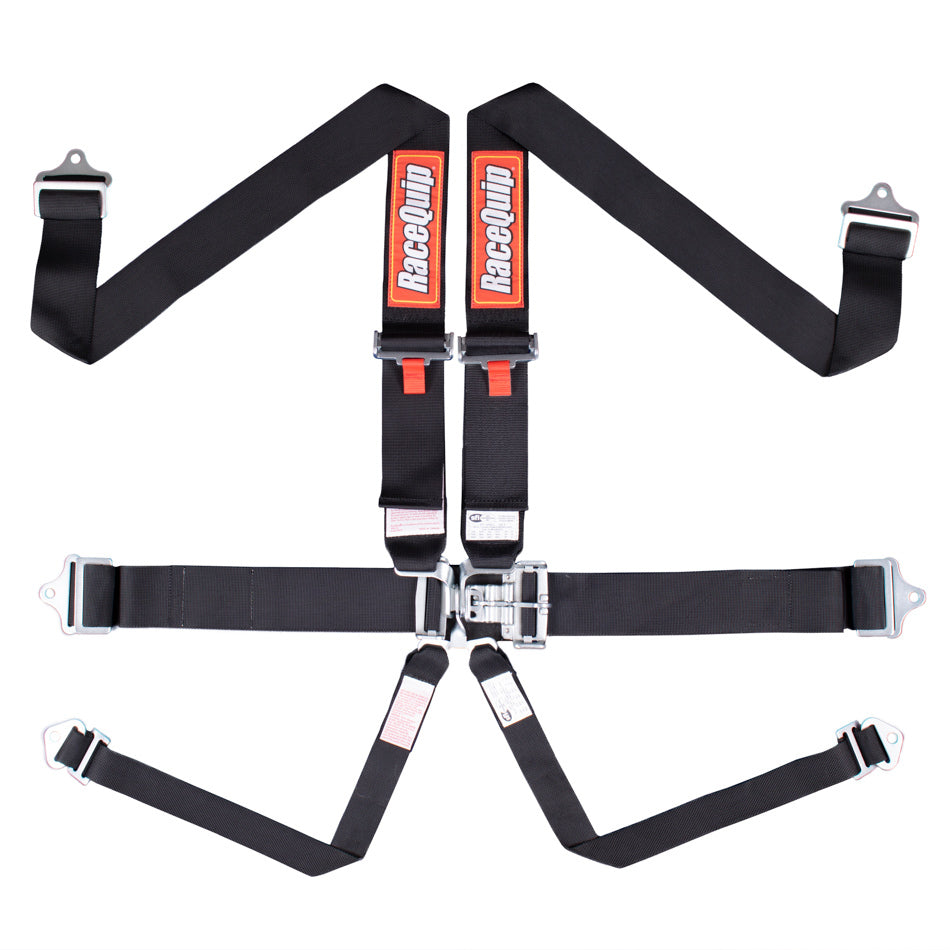 Racequip 712002RQP 6pt Harness Set L&l Black SFI