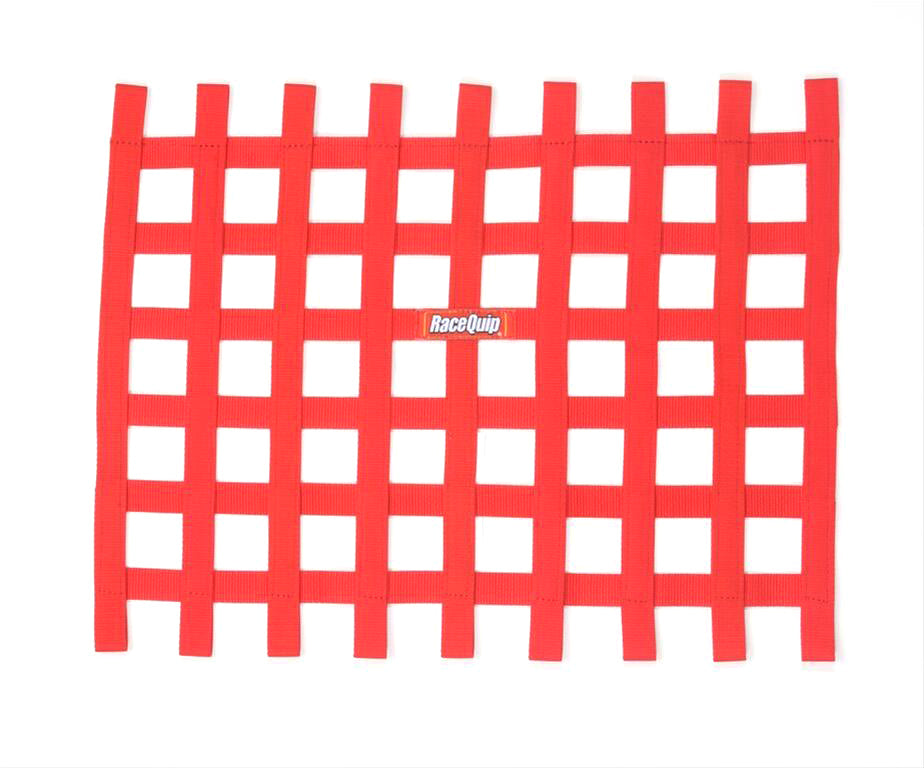 Racequip 721015RQP Ribbon Window Net Red Non-SFI