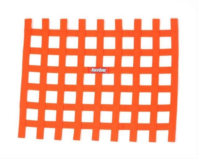 Racequip 721045RQP Ribbon Window Net Orange Non-SFI 18in X 24in