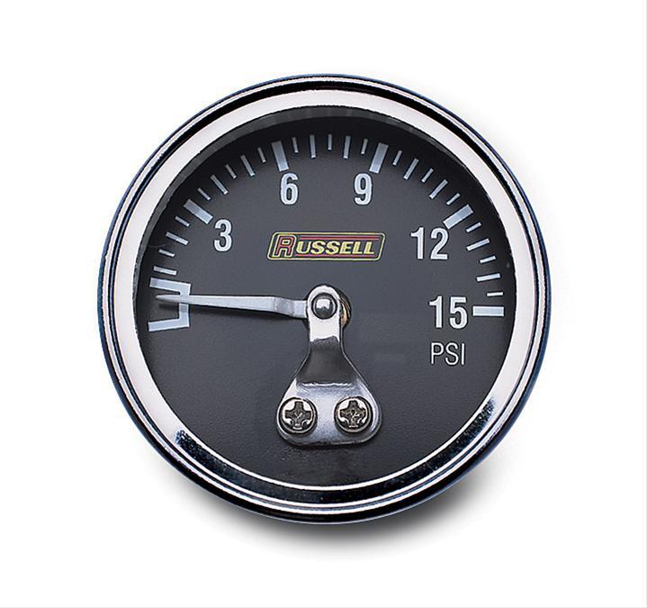 Russell 650350 Non Liquid Filled Gauge 0-15 PSI