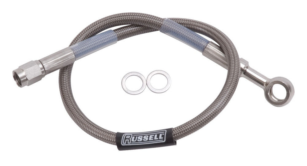 Russell 657030 10mm Banjo 3 8 Str 3AN 15in Brake Line