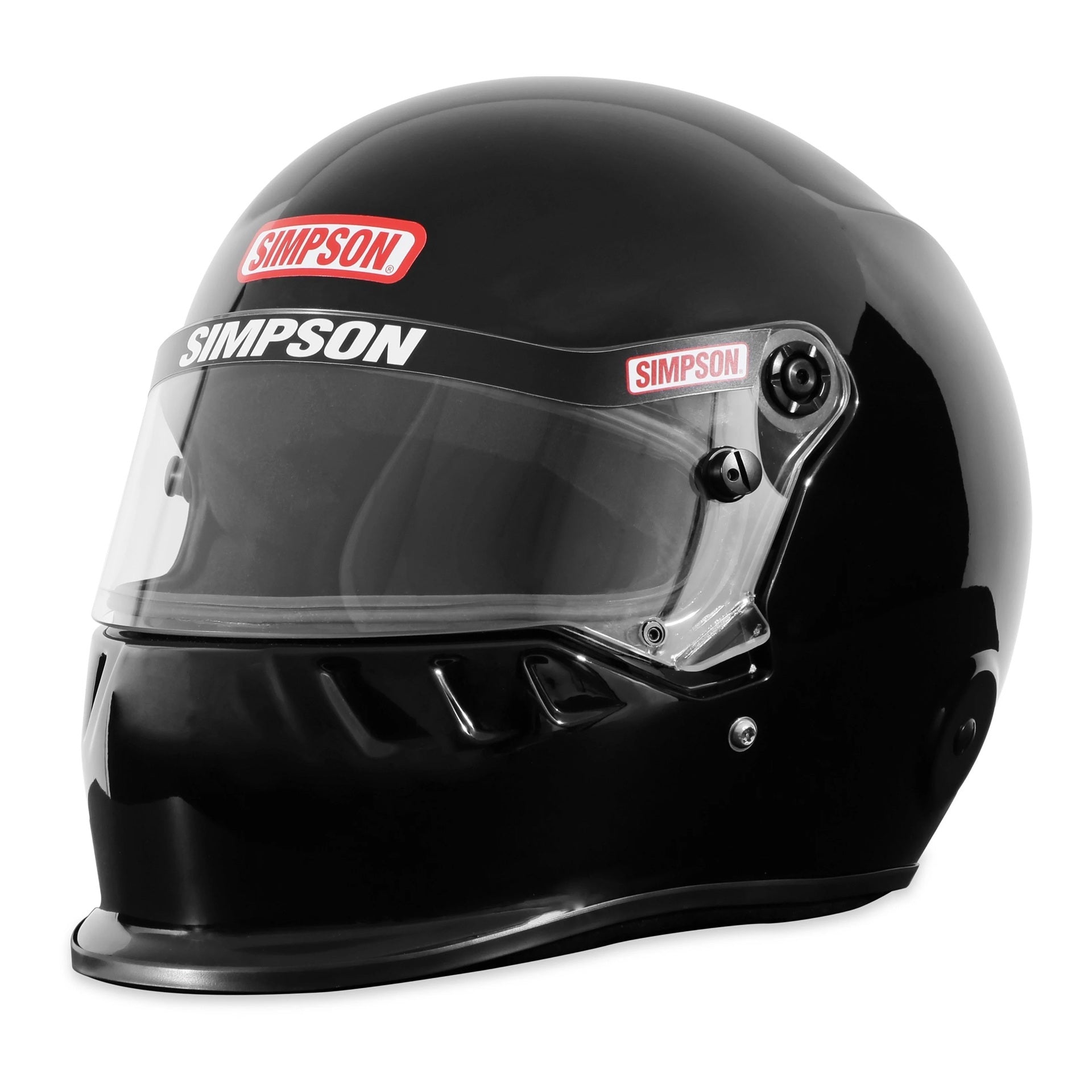 SIMPSON SAFETY Vudo Full-Face Racing Helmet, Snell SA2025, 2X-Large, Black, Part Number 9950052