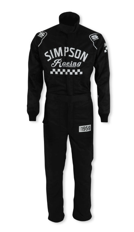 Simpson Safety Checkers Classic Driving Suit CK02121, SFI 3.2A/5, Black, Small