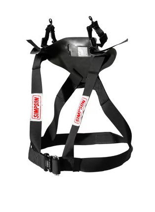 Simpson Safety Hybrid Sport Head and Neck Support, M61 Tether, Large, Black, Part HSSML11M61
