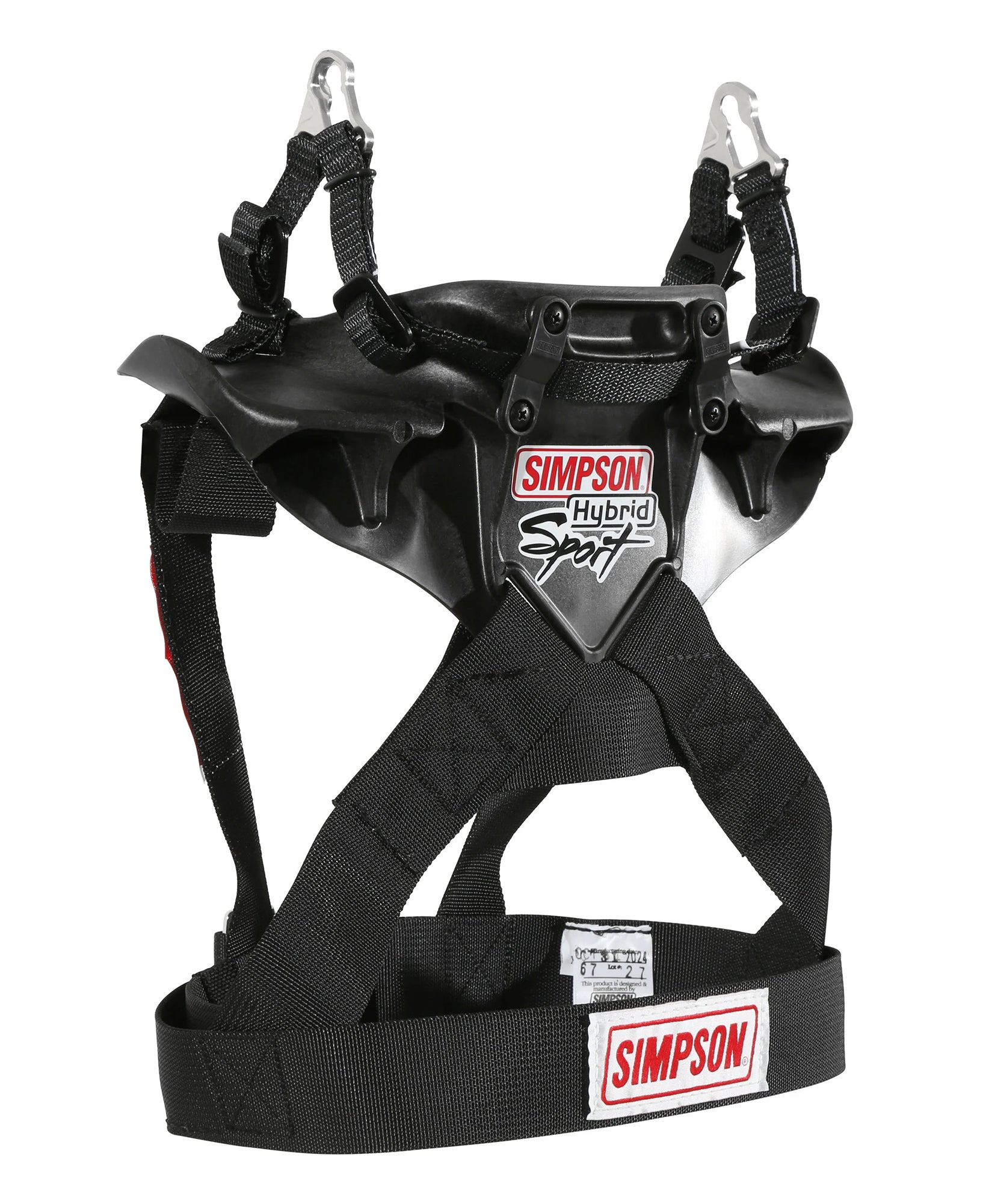 Simpson Safety Hybrid Sport X-Large Head and Neck Support with Sliding Tether, FIA Approved, HSXLG11PAFIA