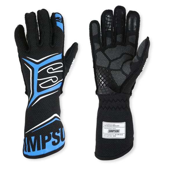 Simpson Safety Magnata Driving Gloves MGXB, X-Large, Black and Blue