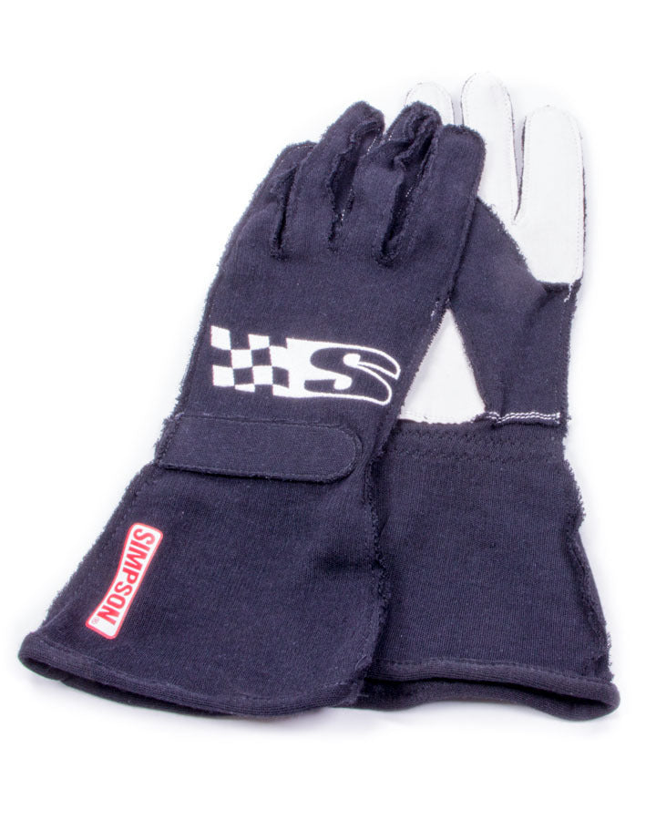 SIMPSON SAFETY Super Sport Driving Gloves SSMK, SFI 3.3/1, Nomex, Black, Medium