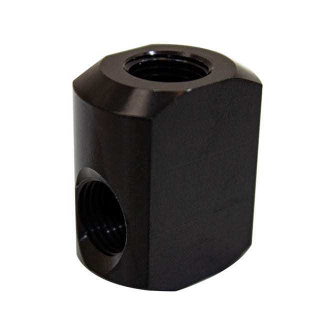 Snow Performance SNO-901 90-Degree Water Methanol Injection Nozzle Holder, Black Anodized Aluminum