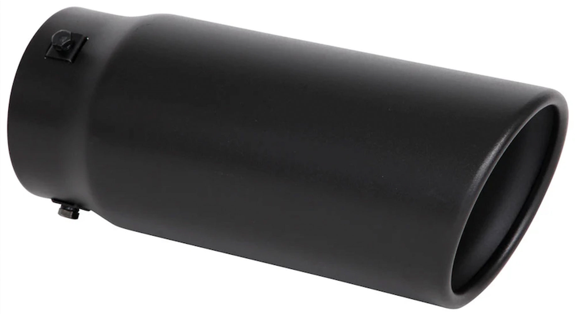 SPECTRE SPE-22361 Clamp-On Exhaust Tip, 2.75–3.75 in Inlet, 4.5 in Round Outlet, Black Stainless Steel