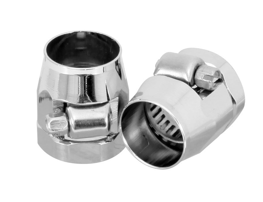 SPECTRE SPE-2268 Magna Clamp Worm Gear Hose Clamp for 3/8-Inch Hose, Chrome Aluminum, Pair