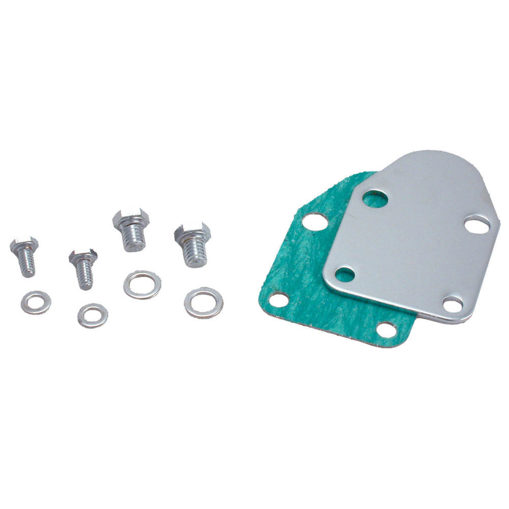 SPECTRE SPE-42463 SBC Fuel Pump Block-Off Plate with Gasket and Hardware