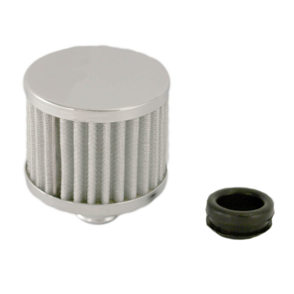 SPECTRE SPE-42859 High-Performance Push-In Breather, Round, Chrome and White