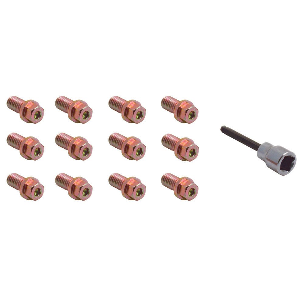 SPECTRE SPE-46703 Header Bolts, 3/8-16 in Thread, 3/4 in Length, Hex Head, Steel, Set of 12