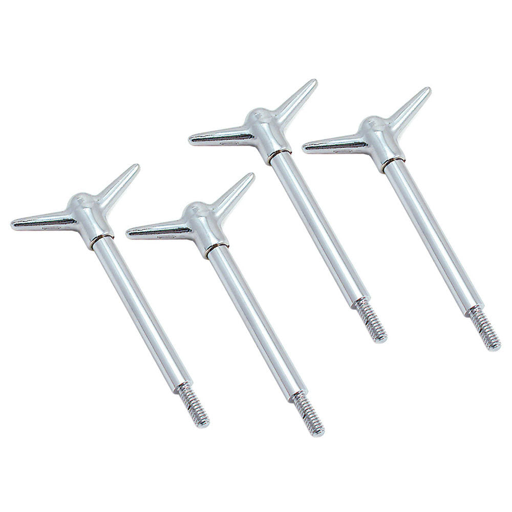 SPECTRE SPE-5320 Chrome Valve Cover Hold-Down Studs with Y-Bar Wing Nuts, Set of 4
