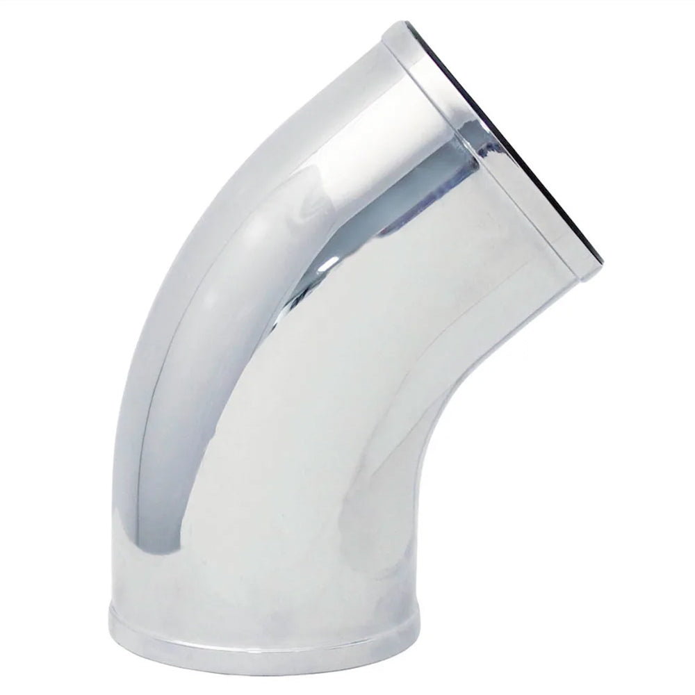 SPECTRE SPE-87381 Universal 45-Degree Tubing Elbow, 3-Inch OD, Plastic, Chrome