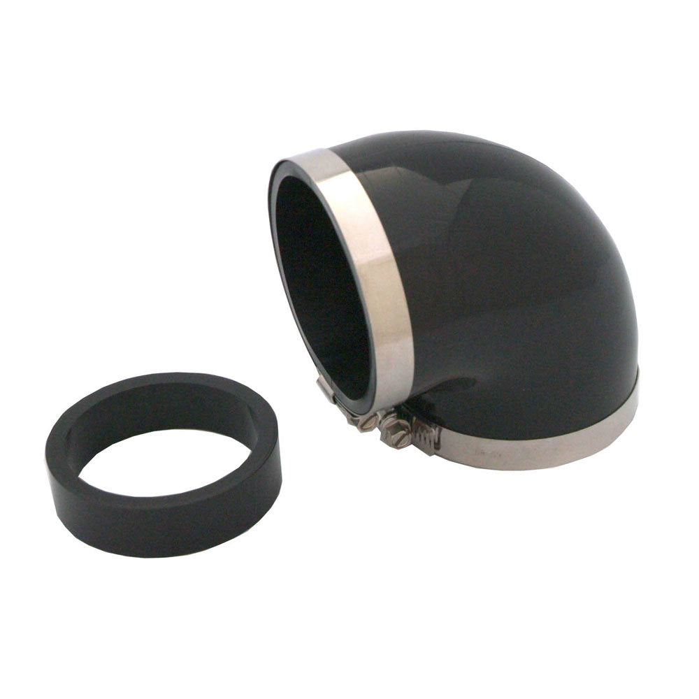 SPECTRE SPE-8791 90-Degree Intake Elbow, 3-Inch Inlet and Outlet, Black Plastic