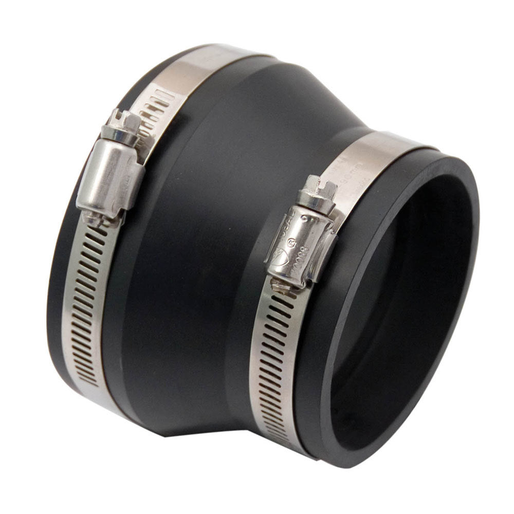 SPECTRE SPE-9761 Straight Tubing Coupler Reducer, 4-Inch to 3-Inch ID, Black Plastic