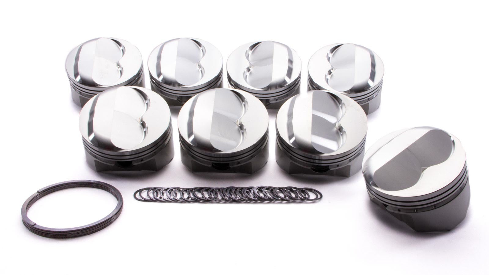 Sportsman Racing Products 140349 SBC Domed Forged Piston Set, 4.040 in Bore, 350 Dome