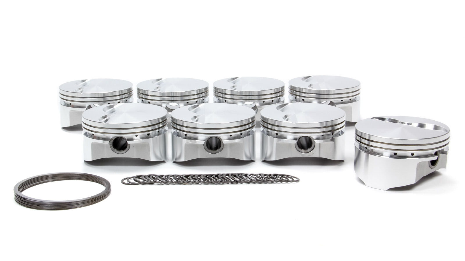 Sportsman Racing Products 140689 Small Block Ford Flat Top Forged Piston Set, 4.030-Inch Bore, Set of 8