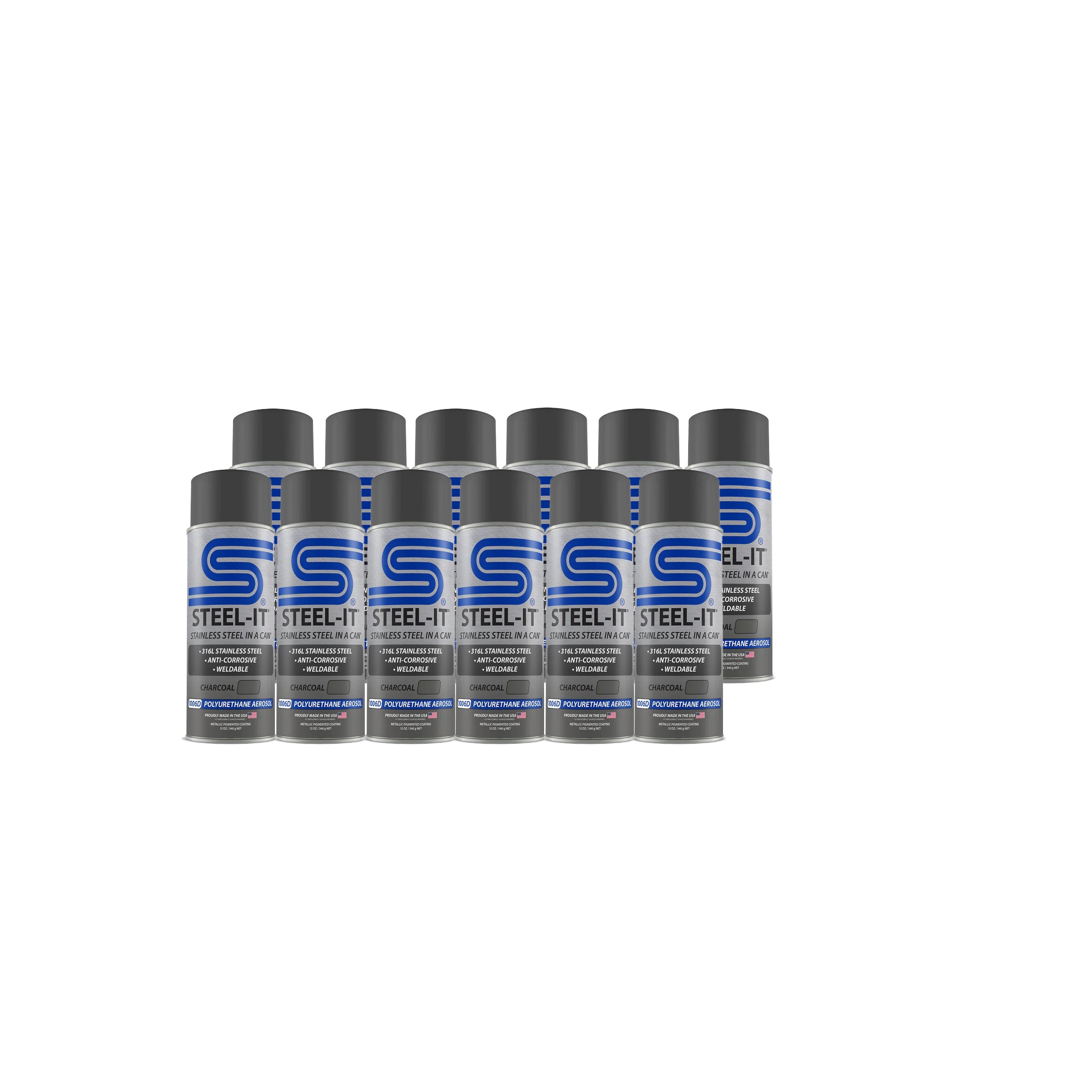 STEEL-IT CASE1006D Charcoal Polyurethane Case 12 X 12OZ Cans