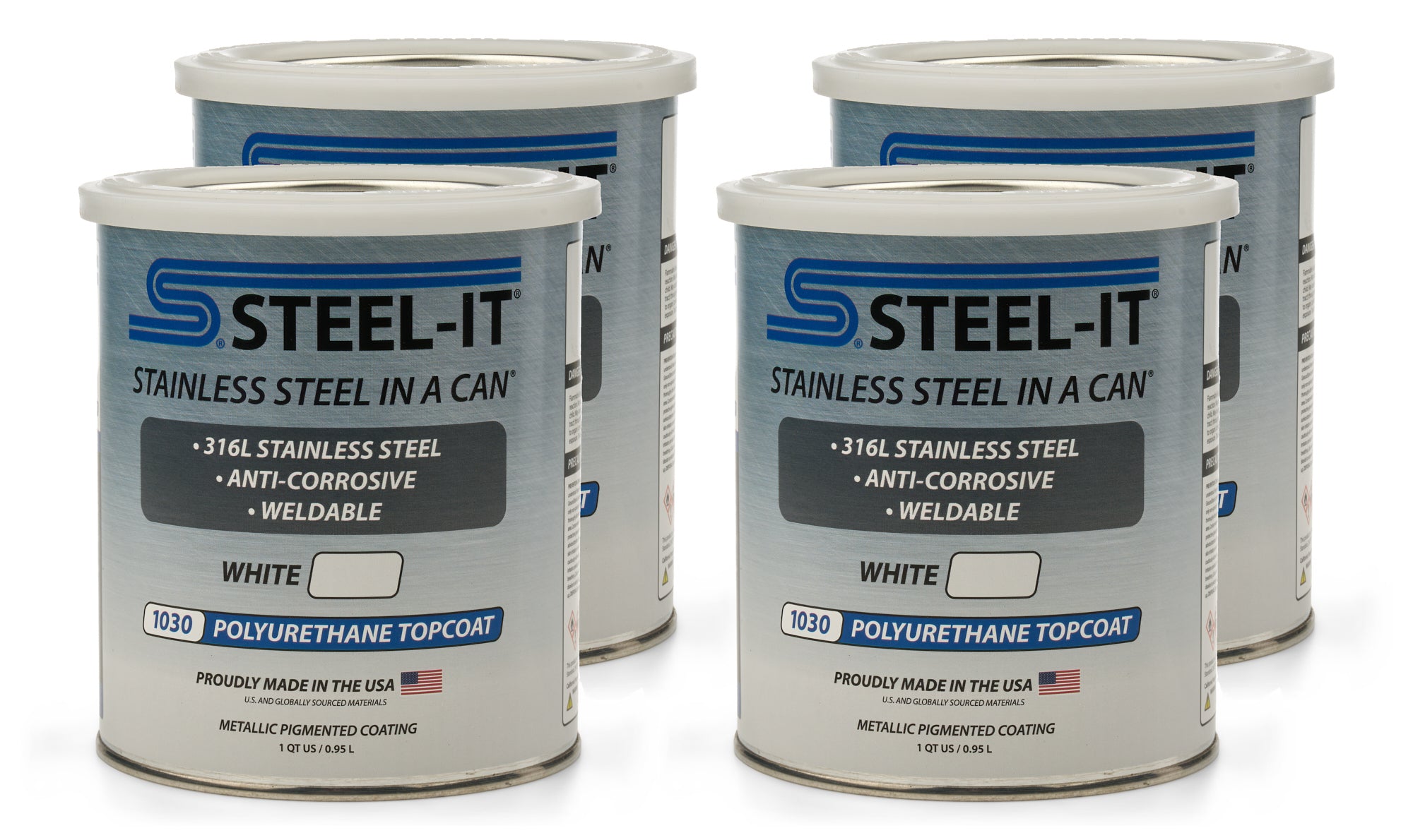 STEEL-IT CASE1030Q White Polyurethane Case 6 X 1 QT Cans