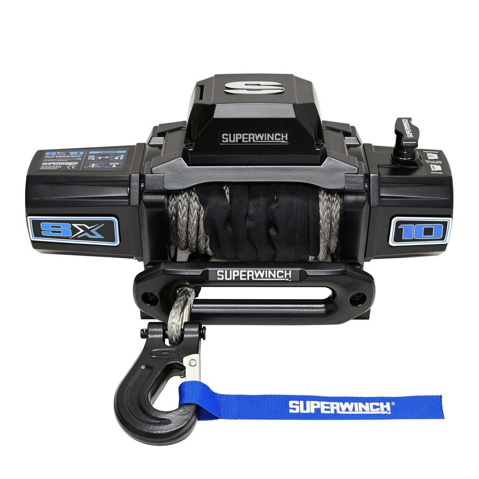 Superwinch SX 10SR 10,000 lb Winch with Synthetic Rope, Hawse Fairlead and Remote – Part Number 1710204