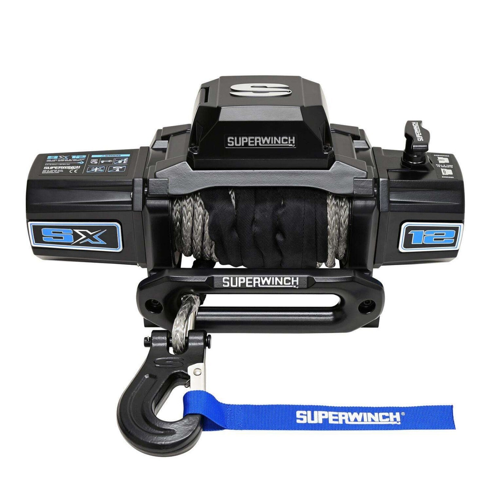Superwinch SX 12SR 12,000 lb Winch with Synthetic Rope and Hawse Fairlead, Part Number 1712204
