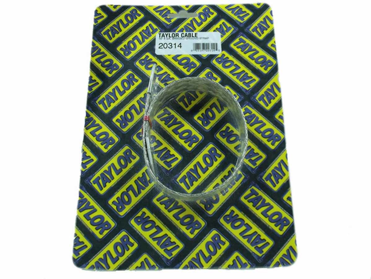 Taylor/Vertex 20314 Flat Braided Ground Strap, 4 Gauge, 14-Inch