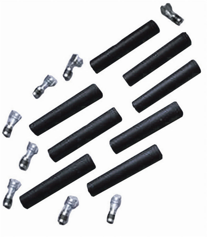 Taylor/VERTEX 46003 Straight Spark Plug Boot and Terminal Kit, Black, Set of 8