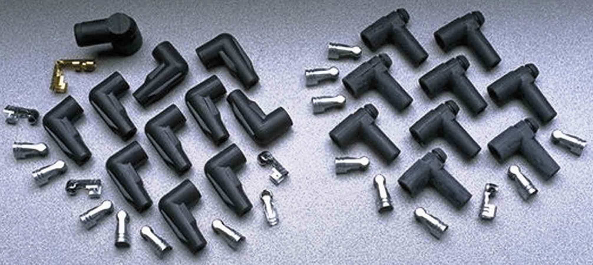 Taylor/Vertex 46051 Distributor and Coil Boot & Terminal Kit, 90-Degree HEI Style, Black, Set of 8