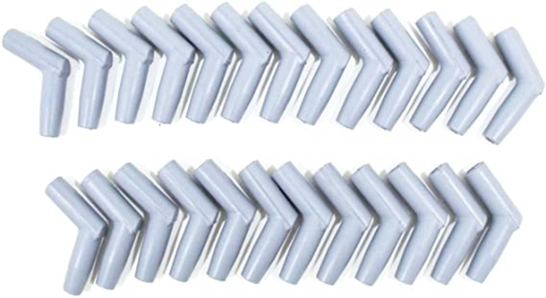 Taylor/VERTEX 46185 Spark Plug Wire Boots, 8 mm, 115-Degree Silicone, Gray, Set of 25