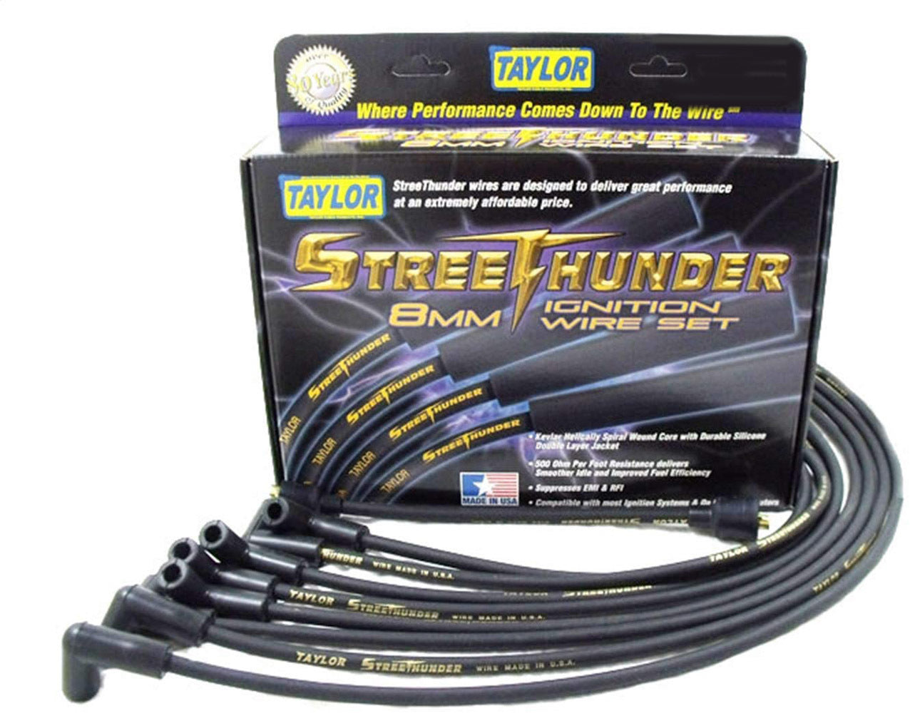 Taylor/VERTEX 53010 Street Thunder Spark Plug Wire Set for GM 3.8L V6, 1998-2006