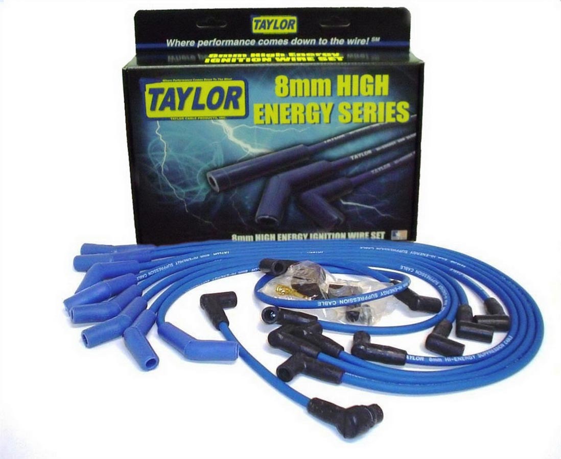 Taylor Vertex 64658 8 mm Hi-Energy Custom-Fit Spark Plug Wire Set for Small Block Ford