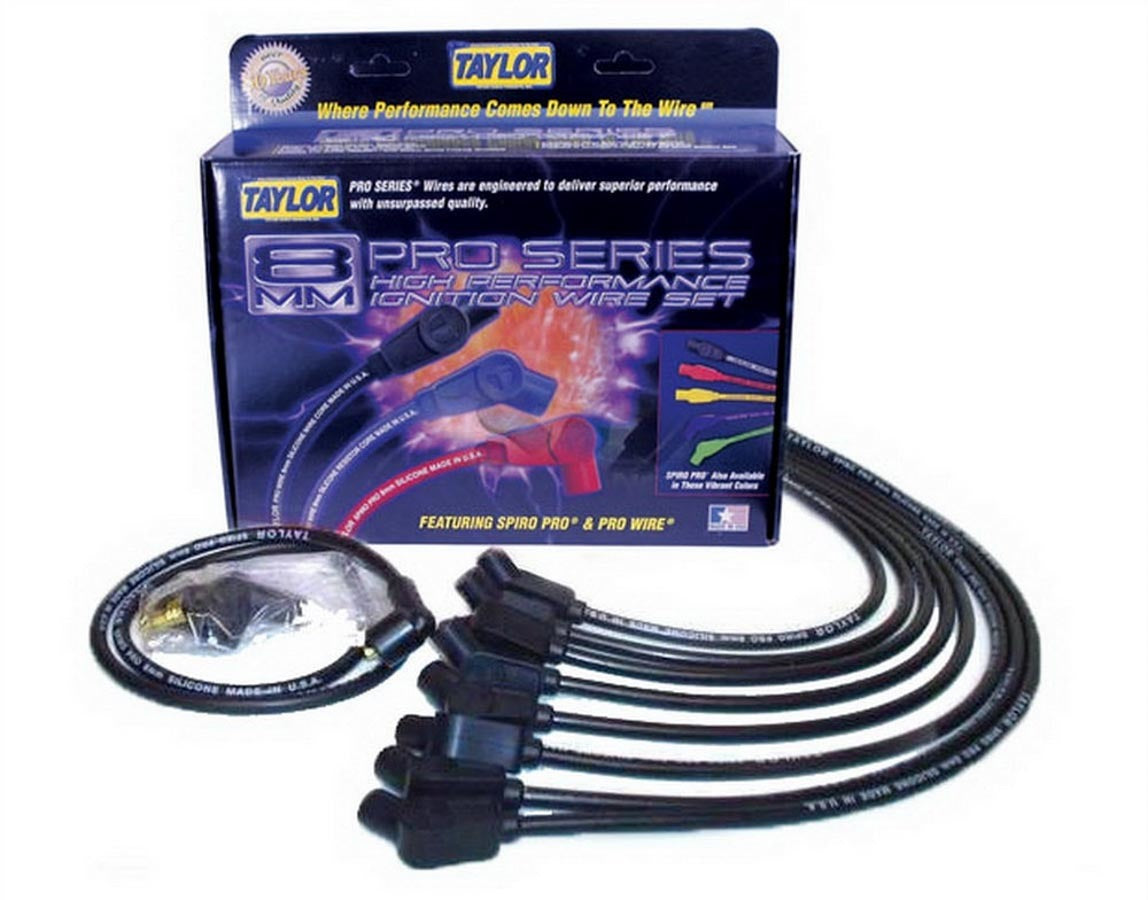 Taylor/VERTEX 76032 Spiro-Pro 8 mm Spark Plug Wire Set for Big Block Chevy, Black