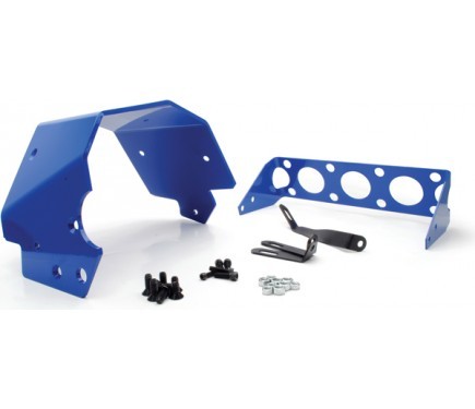 TCI 976005 C6 Automatic Transmission Shield, SFI 4.1 Aluminum, Blue Powder Coat