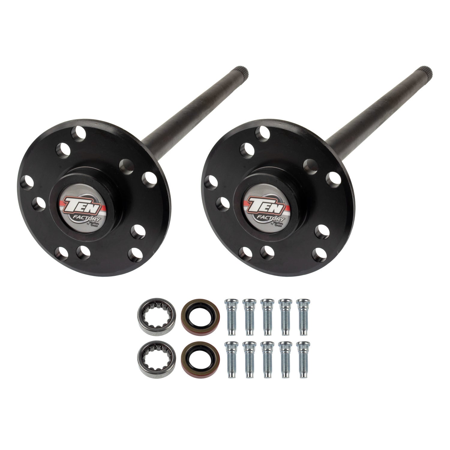 TEN Factory MG22134 Performance Rear Axle Shaft Kit for Dana 35, 30 Spline, Black Oxide Steel