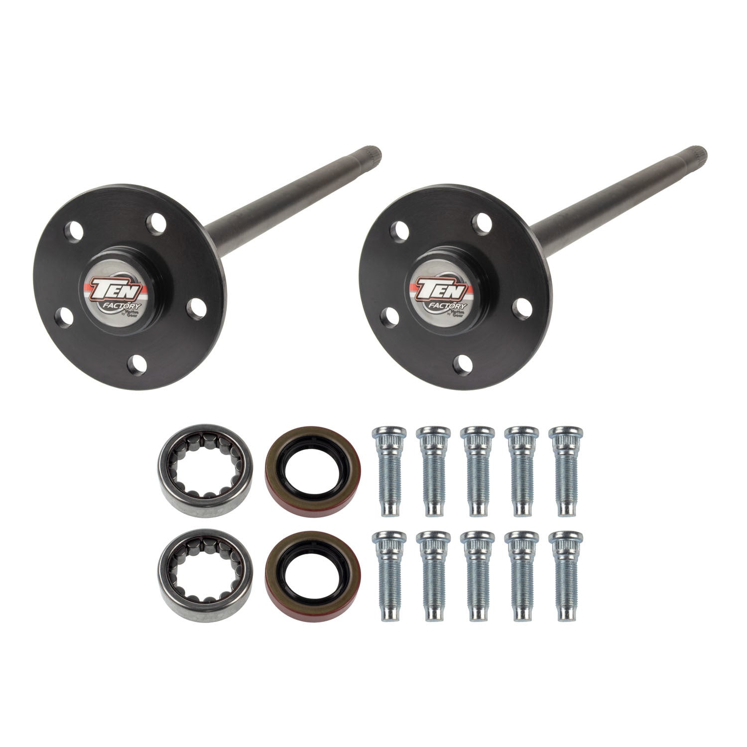 TEN Factory MG22180 Performance Rear Axle Shaft Kit for 1979-1993 Ford Mustang, Ford 8.8-Inch, 28-Spline, 5 x 4.50-Inch Bolt Pattern