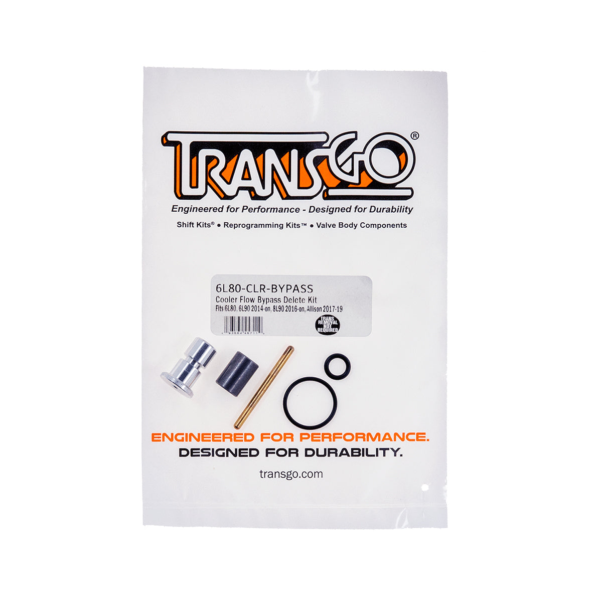 TransGo Transmission Rebuild Kit Automatic Cooler Flow Bypass Delete Kit 6L80-CLR-BYPASS