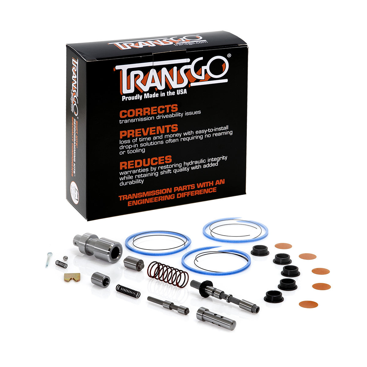 TransGo Automatic Transmission Shift Kit SHIFT KIT Valve / Spacers / Springs / Stator Rings / Expanders / Diaphragms / Seals SK6L80