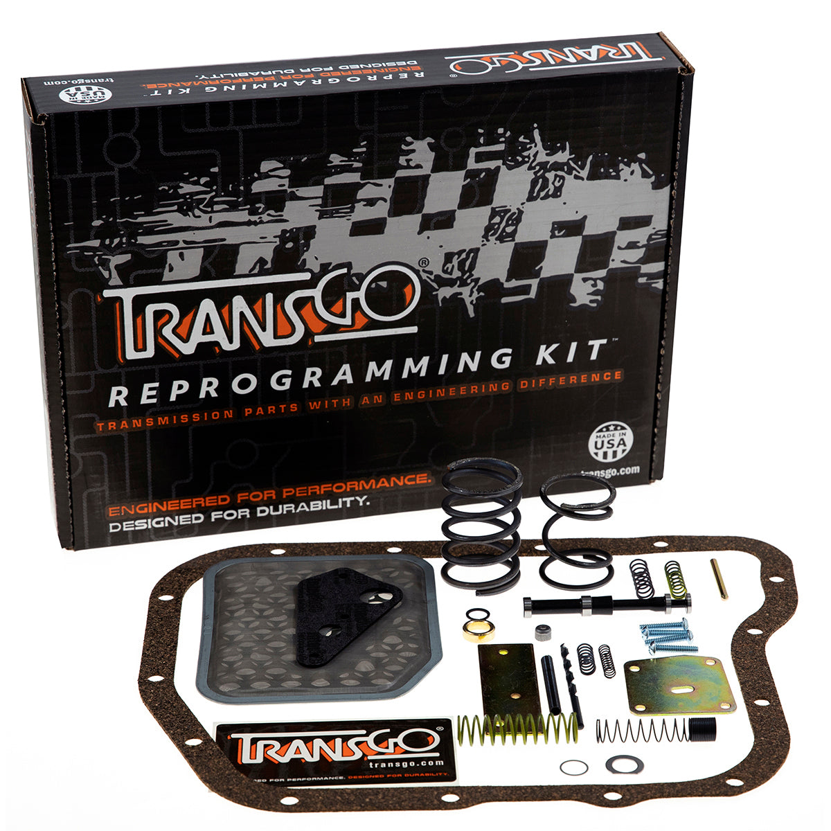 TransGo Automatic Transmission Shift Kit Gear Command Valve / Springs / Spacers / Shims / Separator Plate / Gaskets TF-1