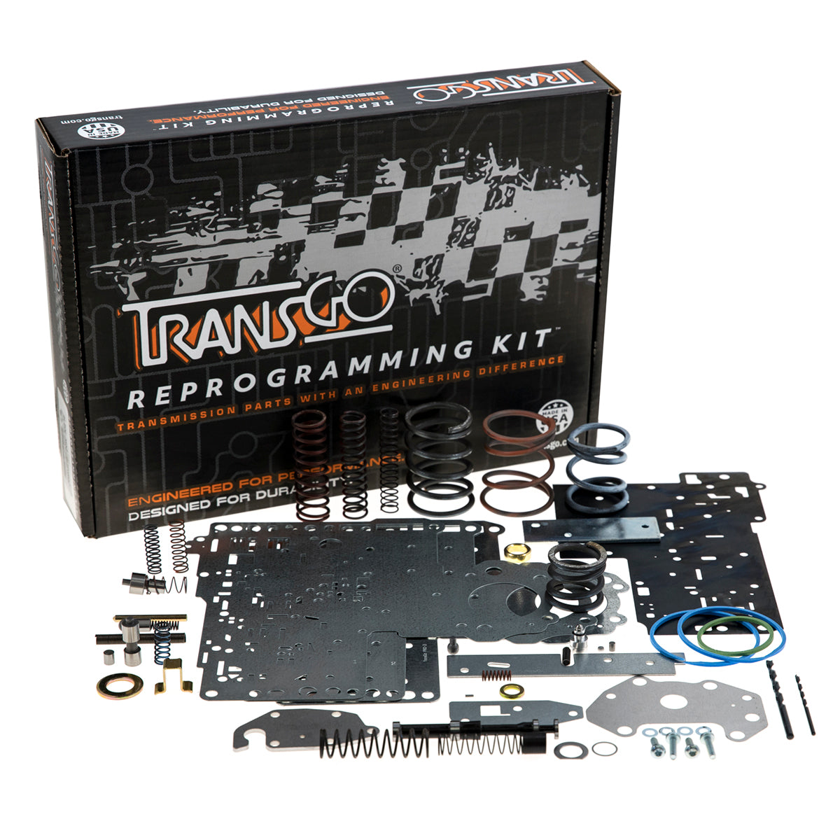 TransGo Automatic Transmission Shift Kit Gear Command Valve / Springs / Spacers / Shims / Separator Plates / Gaskets / Extended Hardware TFRE-PRO