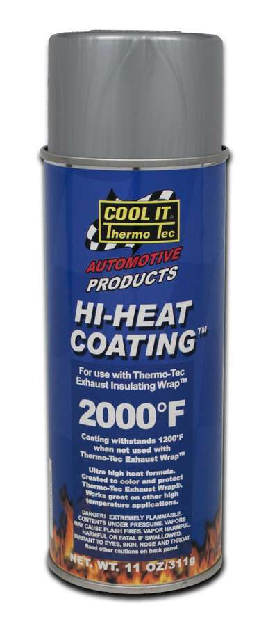 Thermo-Tec 12002 Hi-Heat Metallic Header Coating, Silver 11 oz Aerosol