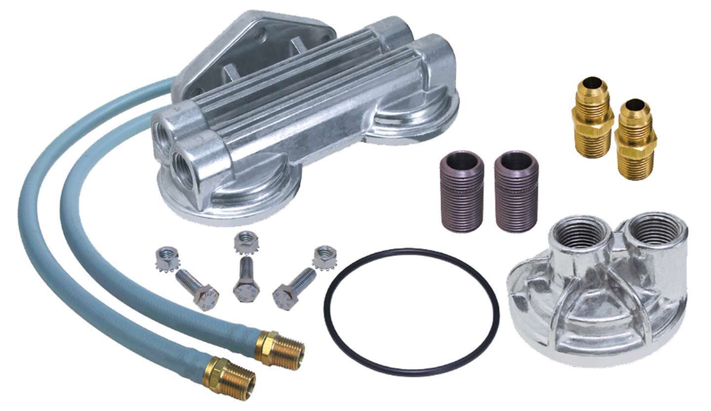 Trans-Dapt Performance Remote Oil Filter Double Filter 18 Mm X 1.50 Thread Adapter 1250