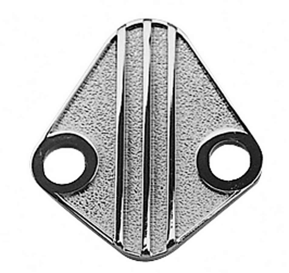Trans-Dapt Performance Fuel Pump Blockoff Steel Chrome Big Block Chevy Each Fuel Pump Block-off Bb 2058