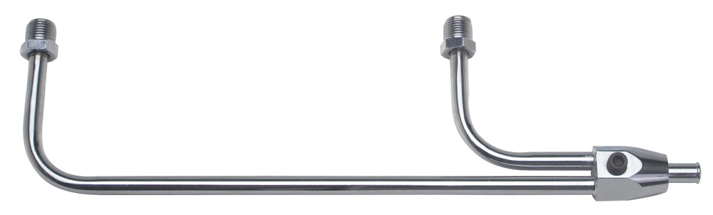 Trans-Dapt Performance Carburetor Fuel Line 3/8 In Single Hose Barb Inlet Dual 5/8-18 In Inverted Flare Male Outlets 2198