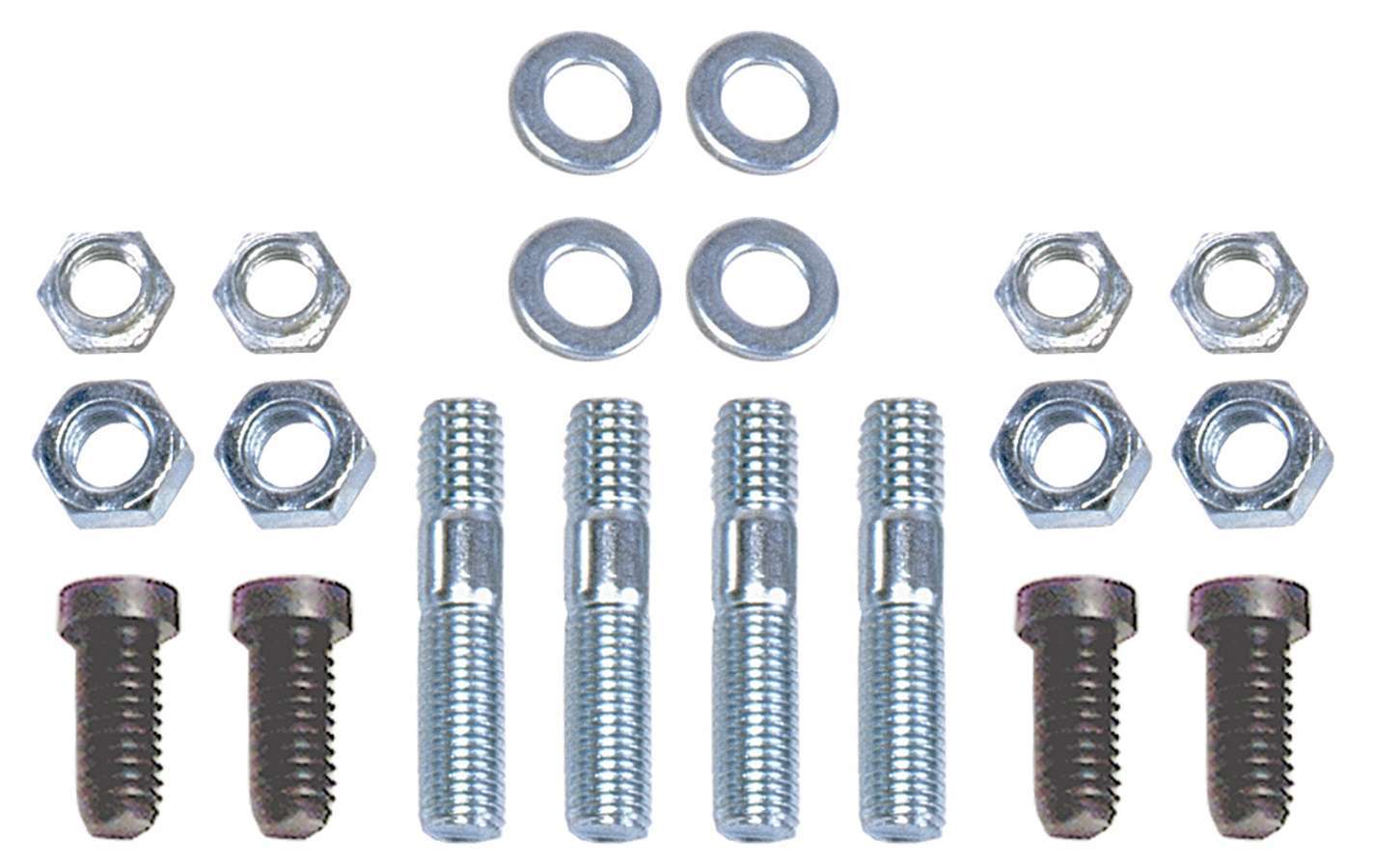 Trans-Dapt Performance Carburetor Stud Four 1/4-20 In Thread X 2 In Long Studs Four 1/4-20 In Thread X 0.75 In Long Bolts 2295
