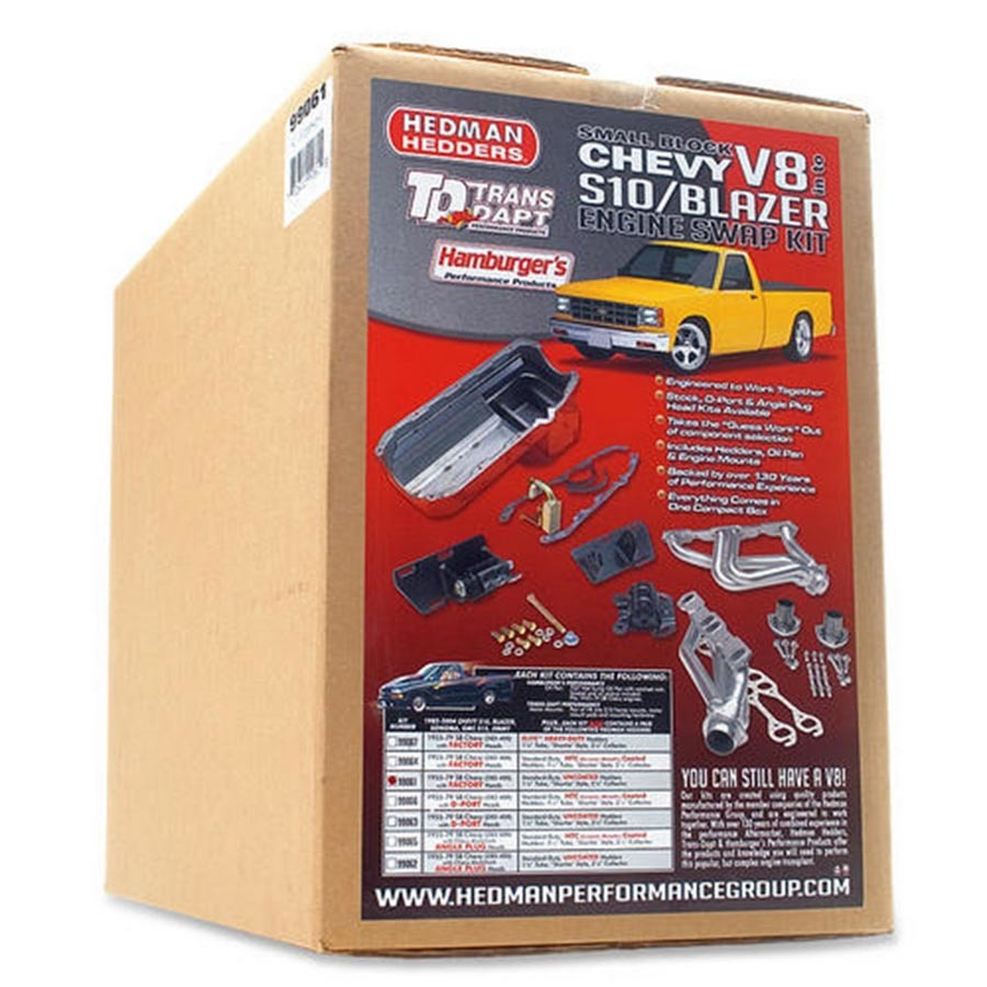 Trans-Dapt Performance Engine Conversion Kit Swap In A Box Gaskets / Hardware / Headers / Mounts / Oil Pan / Pickup Tube 44061