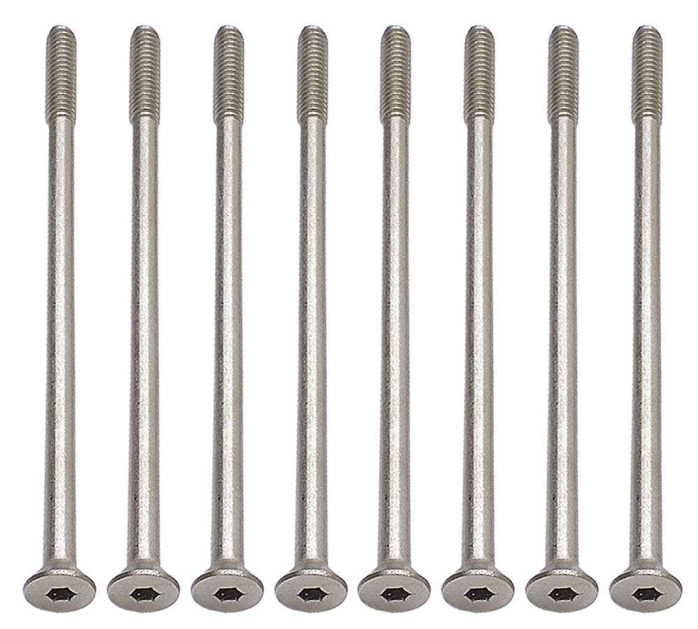 Trans-Dapt 6972 Valve Cover Center Bolt Fastener Set, 1/4-20 Thread, 5-Inch Allen Head, Chrome Steel, 8-Piece