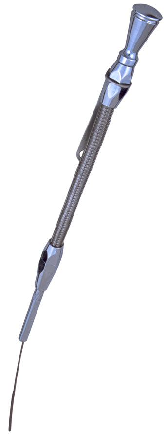 Trans-Dapt 8141 Flexible Engine Oil Dipstick for Small Block Chevy, 20-Inch Braided Stainless Steel