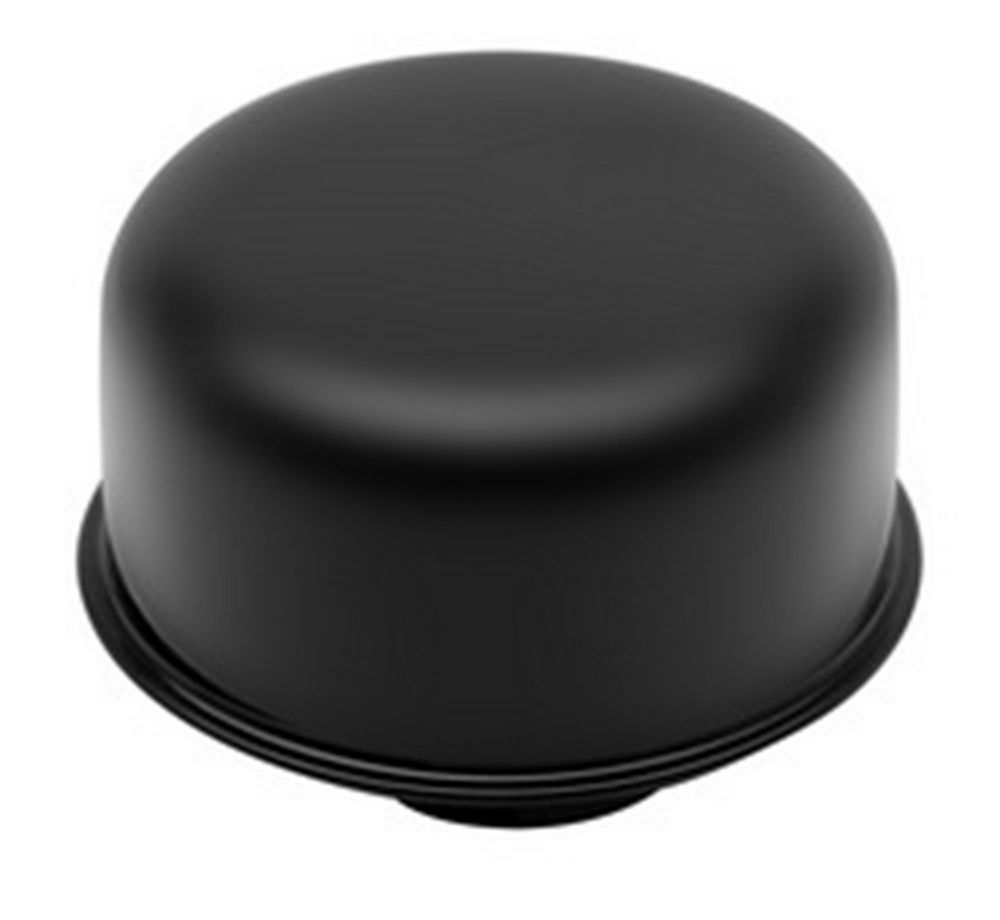 TRANS-DAPT 8643 Twist-In Round Valve Cover Breather, Black Powder-Coated Steel